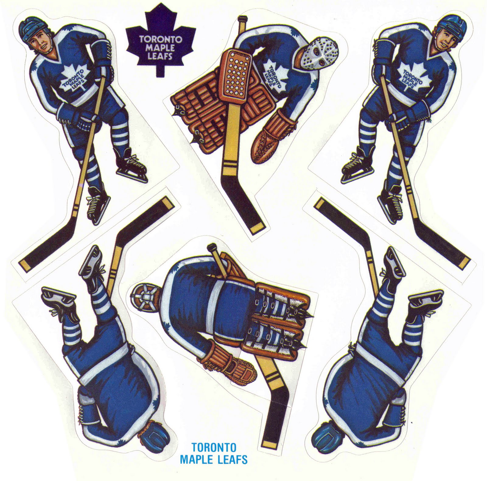 Coleco Printable Table Top Rod Hockey Players Toronto maple leafs